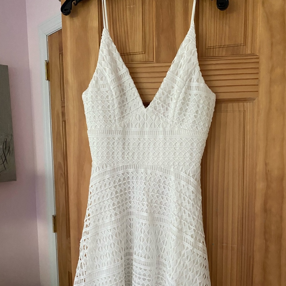 NEVER WORN Printed White Dress